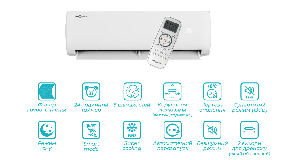 Aerostar DJ AER-09A-R32-IU/AER-09A-R32-OU ❄️ AIR-EX.COM.UA, зображення 1